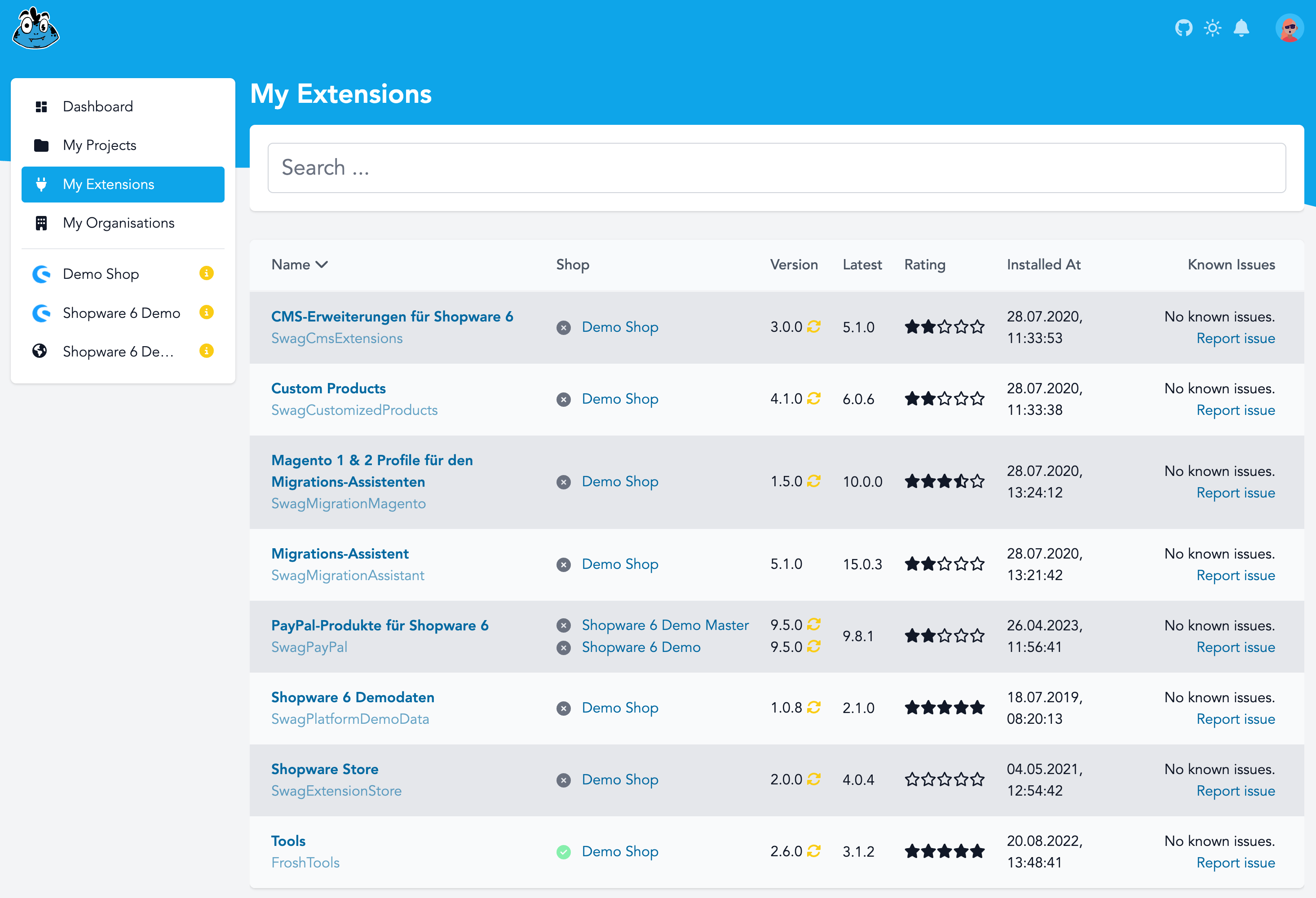 Shopmon extensions